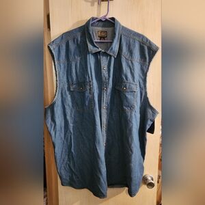 CE Schmidt Denim Sleeveless Shirt Men's 4 XL
